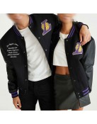 LA Lakers Basketball Black Varsity Jacket