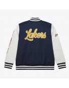 LA Lakers Navy and White Fleece Varsity Jacket