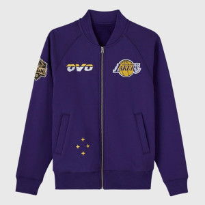 LA Lakers Purple Fleece Jacket – Owl Edition 