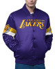 LA Lakers Triple Option Varsity Full-Snap Satin Jacket