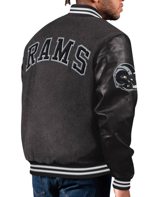 LA Rams First Rounder Black Varsity Jacket LA Rams First Rounder Black Varsity Jacket