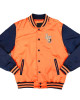 Langston University Orange and Navy Baseball Jacket Langston University Orange and Navy Baseball Jacket