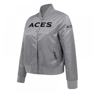 Las Vegas Aces Grey Satin Jacket