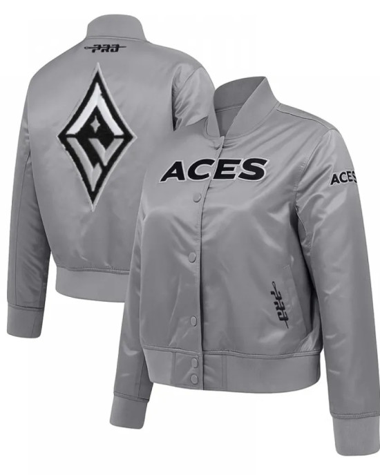 Las Vegas Aces Grey Satin Jacket