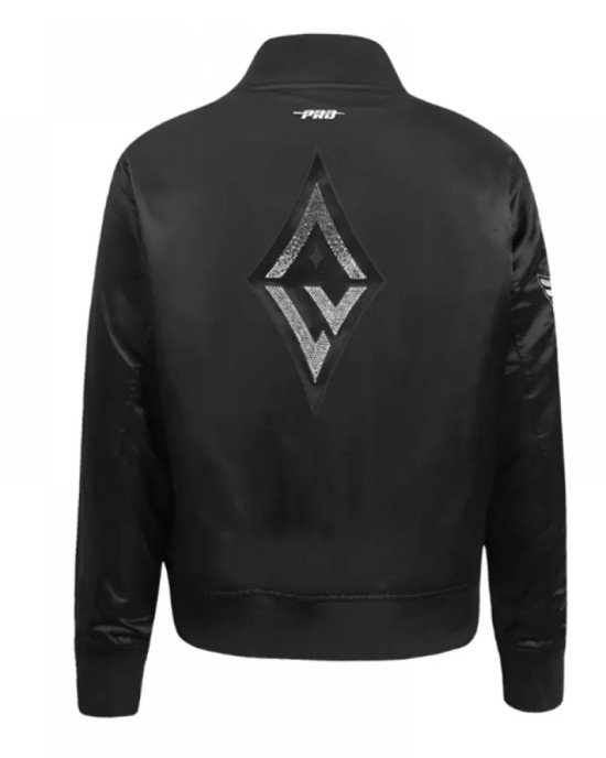 Las Vegas Aces Jewels Black Satin Jacket