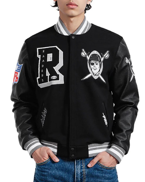 Las Vegas Raiders Best of Classic Rib Varsity Jacket