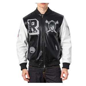 Las Vegas Raiders Best Of Men's Leather Varsity Jacket