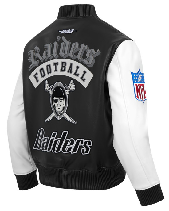Las Vegas Raiders Best Of Men's Leather Varsity Jacket