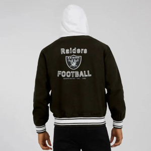 Las Vegas Raiders Black Cotton Hooded Jacket