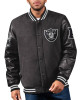 Las Vegas Raiders First Rounder Black Varsity Jacket Las Vegas Raiders First Rounder Black Varsity Jacket