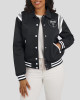 Las Vegas Raiders Lightweight Black Varsity Satin Jacket
