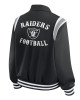 Las Vegas Raiders Lightweight Black Varsity Satin Jacket