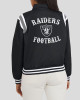 Las Vegas Raiders Lightweight Black Varsity Satin Jacket