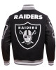 Las Vegas Raiders Mashup Classic Rib Varsity Jacket Las Vegas Raiders Mashup Classic Rib Varsity Jacket