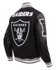 Las Vegas Raiders Mashup Classic Rib Varsity Jacket Las Vegas Raiders Mashup Classic Rib Varsity Jacket