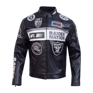 Las Vegas Raiders Men's Moto Jacket