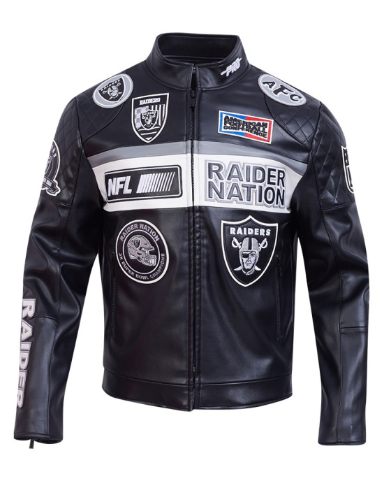 Las Vegas Raiders Men's Moto Jacket