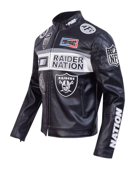 Las Vegas Raiders Men's Moto Jacket