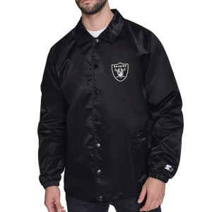 Las Vegas Raiders Retro Logo Coaches Jacket