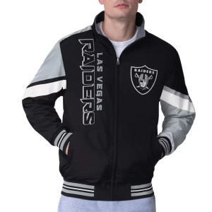 Las Vegas Raiders Strong Arm Black Full-Zip Jacket