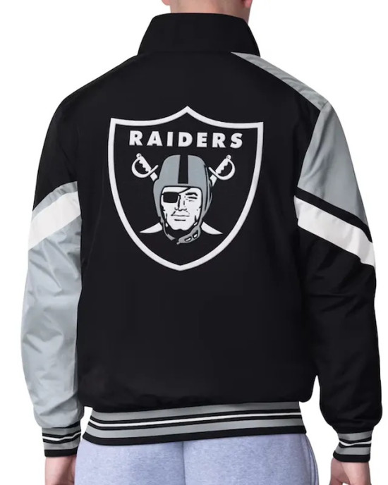 Las Vegas Raiders Strong Arm Black Full-Zip Jacket Las Vegas Raiders Strong Arm Black Full-Zip Jacket