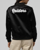 Las Vegas Raiders Throwback Graphics Black Satin Jacket