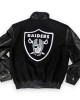Las Vegas Raiders Varsity Wool & Leather Jacket Las Vegas Raiders Varsity Wool & Leather Jacket