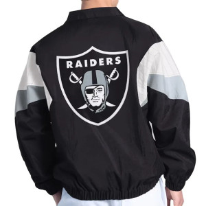 Las Vegas Raiders Yard Line Black Full-Zip Jacket
