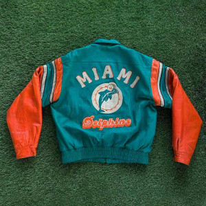  Leather Alix Earle Miami Dolphins Leather Jacket