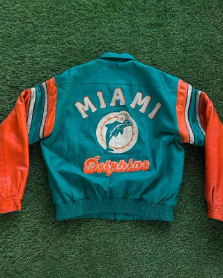 Leather Alix Earle Miami Dolphins Leather Jacket