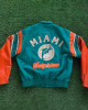 Leather Alix Earle Miami Dolphins Leather Jacket Leather Alix Earle Miami Dolphins Leather Jacket