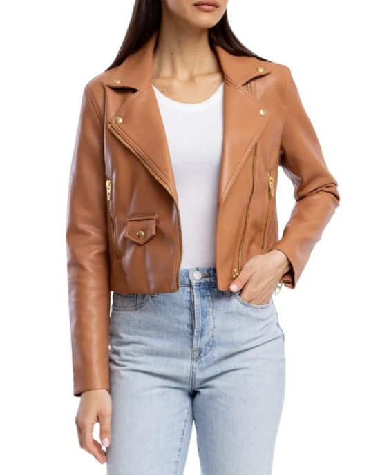 Leather Average Joe Ashley Olivia Fisher Jacket Leather Average Joe Ashley Olivia Fisher Jacket