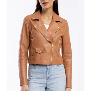 Leather Average Joe Ashley Olivia Fisher Jacket