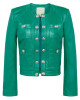 Leather Cropped Women’s Jayde Collarless  Jacket