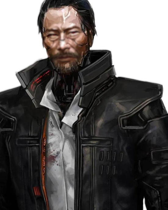 Leather Cyberpunk 2077 Game Goro Takemura Coat Leather Cyberpunk 2077 Game Goro Takemura Coat