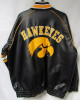 Leather Iowa Hawkeyes Striped Black Jacket Leather Iowa Hawkeyes Striped Black Jacket