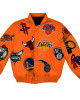 Leather NBA Team Collage Jeff Hamilton Orange Jacket Leather NBA Team Collage Jeff Hamilton Orange Jacket