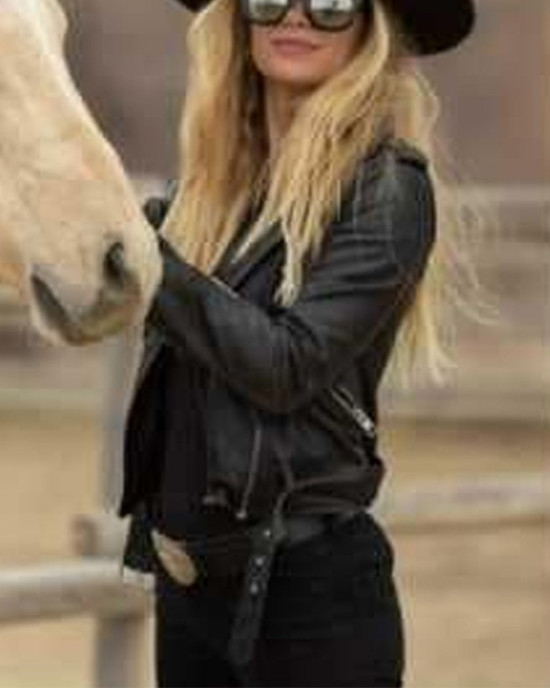 Leather Reagan Baker Swiping America Jacket Leather Reagan Baker Swiping America Jacket