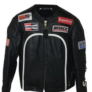 Leather Supreme Star Stussy Jacket