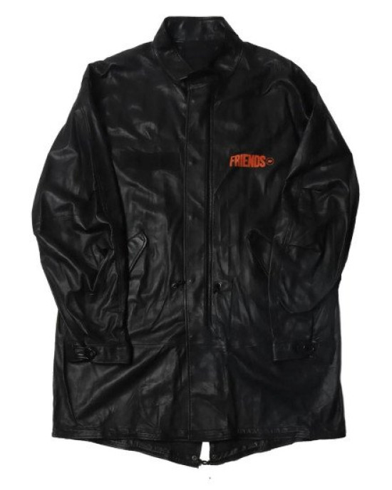 Leather Vlone Friends Black Coat Leather Vlone Friends Black Coat