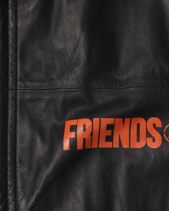 Leather Vlone Friends Black Coat Leather Vlone Friends Black Coat