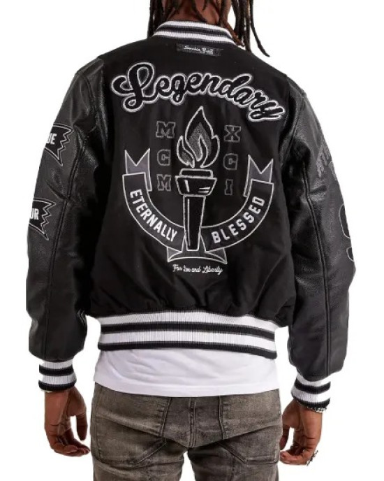 Legendary Smoke Rise Wool Varsity Jacket Legendary Smoke Rise Wool Varsity Jacket