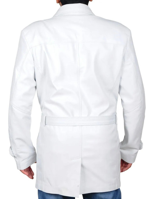 Legion Oliver Bird White Genuine Leather Jacket Legion Oliver Bird White Genuine Leather Jacket