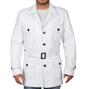 Legion Oliver Bird White Genuine Leather Jacket 