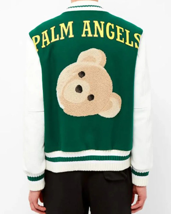 Letterman Men’s Palm Angels Teddy Bear Jacket Letterman Men’s Palm Angels Teddy Bear Jacket