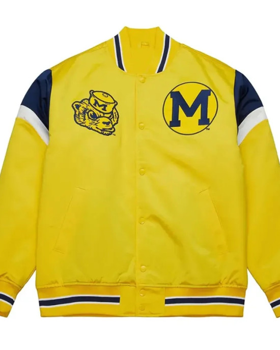 Letterman University Of Michigan Heavyweight Yellow Jacket Letterman University Of Michigan Heavyweight Yellow Jacket