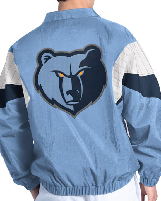 Light Blue Full-Zip Memphis Grizzlies Yard Line Jacket Light Blue Full-Zip Memphis Grizzlies Yard Line Jacket