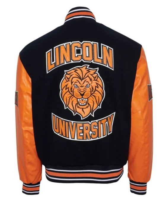 Lincoln University (PA) Black and Orange Varsity Jacket