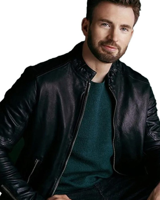 Live Smarter Better World Chris Evans Real Leather Jacket Live Smarter Better World Chris Evans Real Leather Jacket
