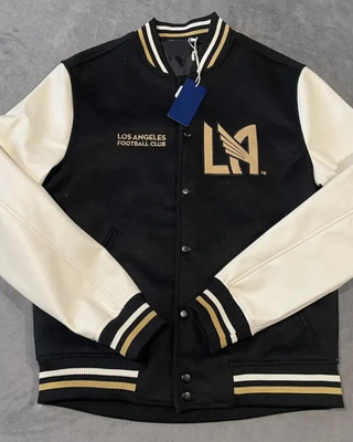 Los Angeles FC Black and White Letterman Jacket